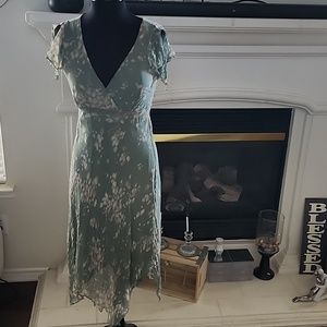 Jonathan Martin green asymmetrical dress